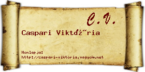 Caspari Viktória névjegykártya